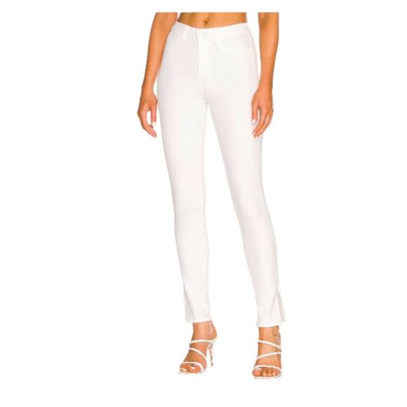 L'Agence Josie High Rise Skinny Split Ankle Jeans White Size 25 NWT $255 MSRP - Picture 1 of 9